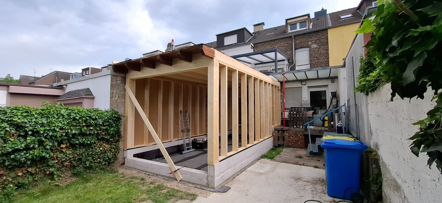 Anbau aus Holzständerbauweise