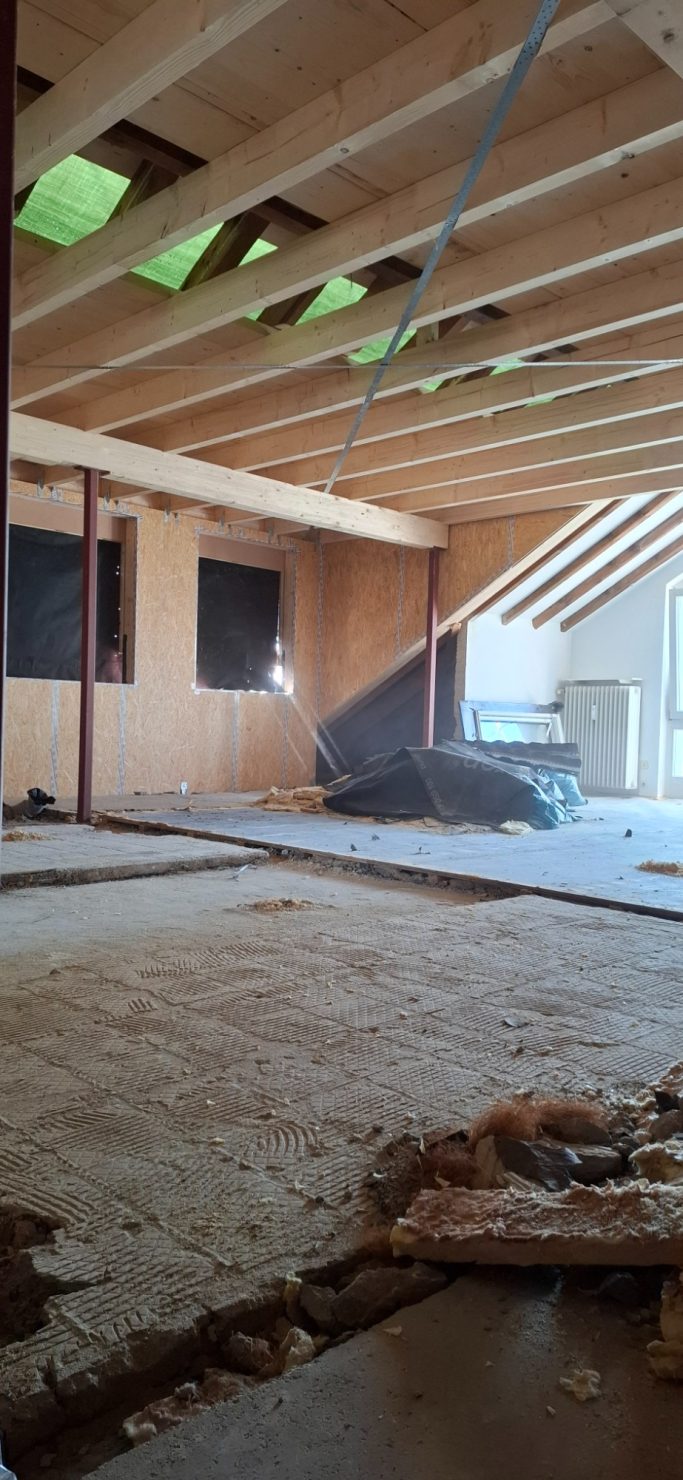 Einbau von Flachdachgauben